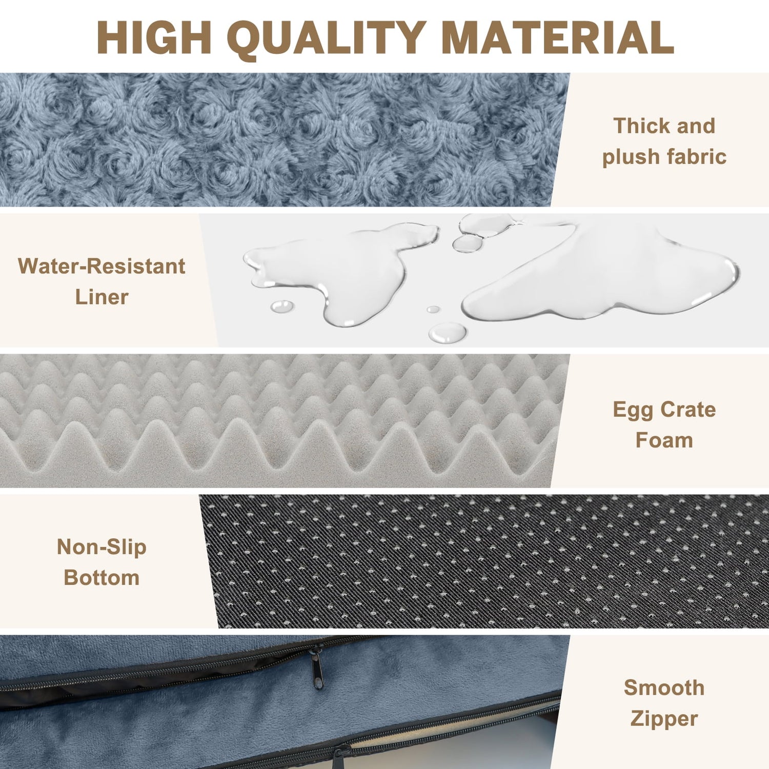 Large Dog Bed for Extra Large Dogs Waterproof Orthopedic Dog Sofa Bed Non Slip Pet Couch with Removable Washable Cover Supportive Foam M to Xxl,Dark Gray