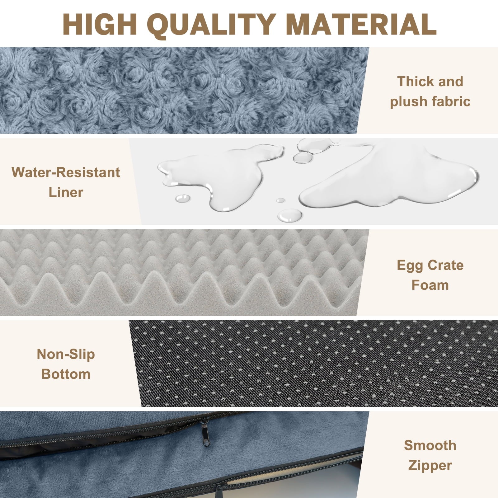 Large Dog Bed for Extra Large Dogs Waterproof Orthopedic Dog Sofa Bed Non Slip Pet Couch with Removable Washable Cover Supportive Foam M to Xxl,Dark Gray