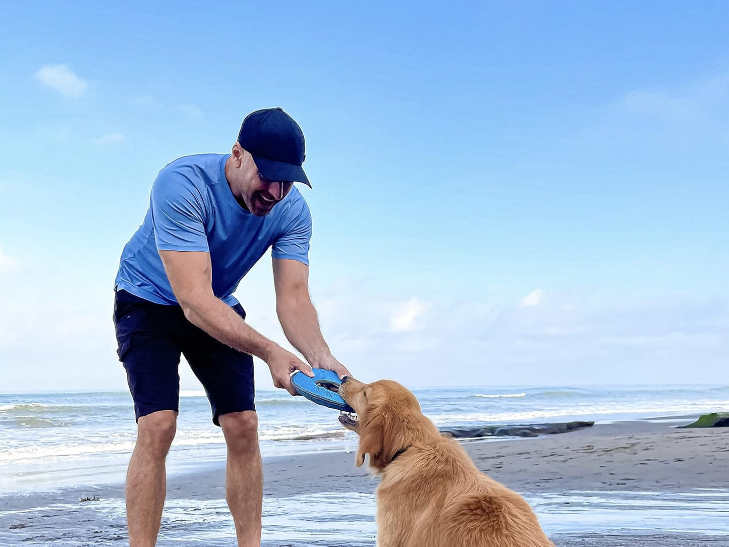 Superchewy Tough Floating Dog Water Toy Strong Natural Rubber | Great Dog Fetch Toy | Pool Swimming Toy for Puppy| Durable Training Toy for Non-Aggressive Chewers