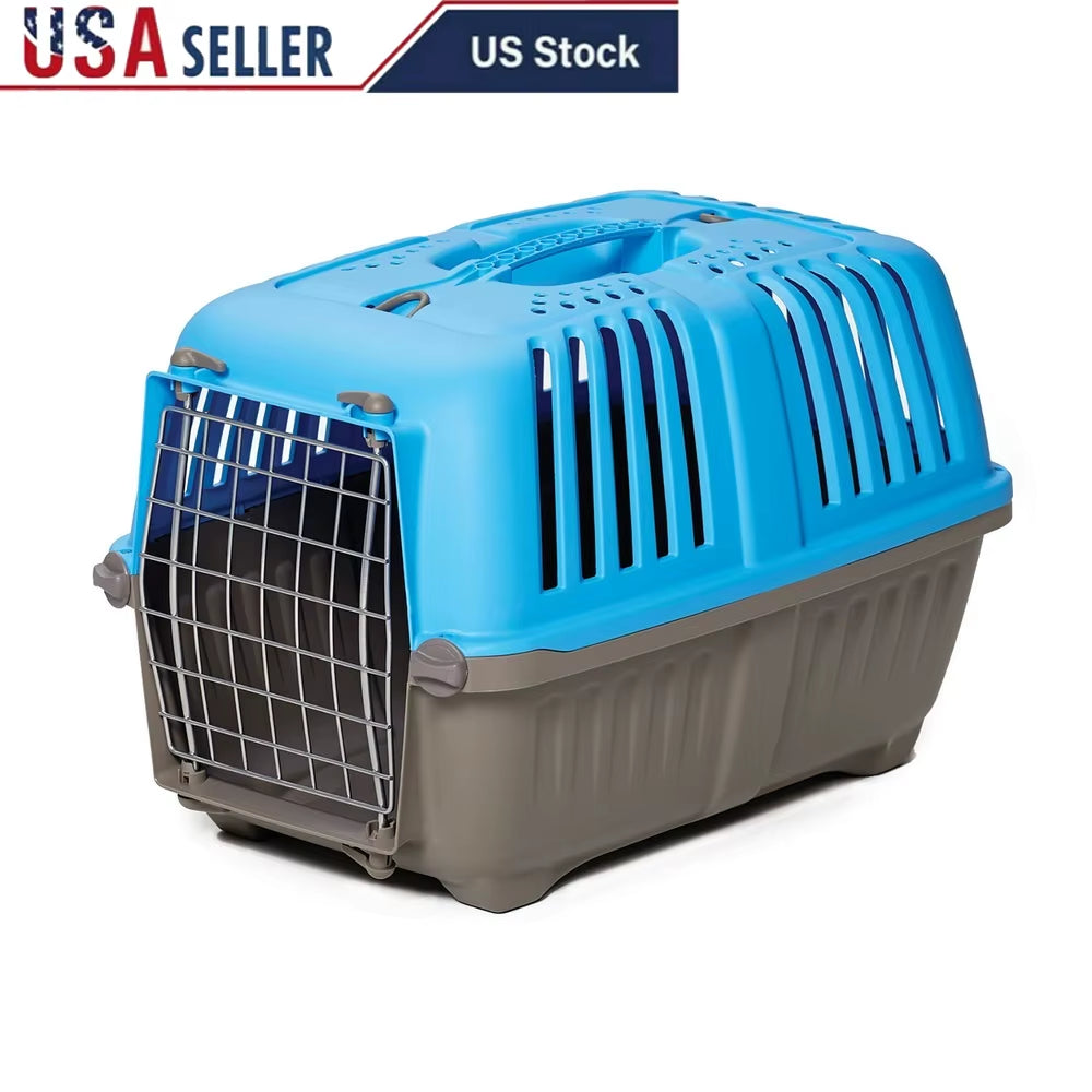 Portable 22 Inch Pet Carrier Small Dogs Cats with Steel Door Easy Assembly Travel Carrier Veterinarian Pet Store Trips