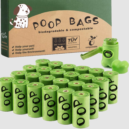 Certified Compostable Dog Poop Bags Biodegradable Poop Bags for Dog Leakproof Plant Based Extra Thick Eco-Friendly Pet Waste Bag