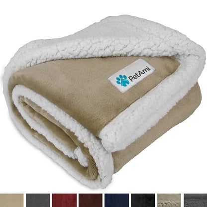 Washable Pet Blanket Fleece Dog Cat Bed Soft Sherpa Reversible Dog Blanket Warm