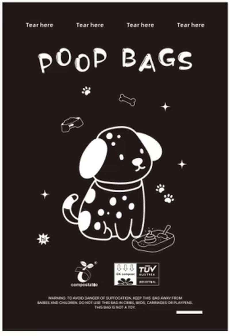 Certified Compostable Dog Poop Bags Biodegradable Poop Bags for Dog Leakproof Plant Based Extra Thick Eco-Friendly Pet Waste Bag