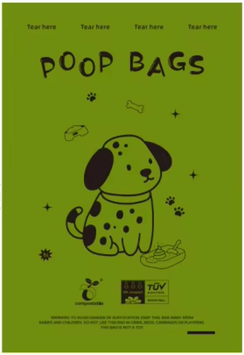 Certified Compostable Dog Poop Bags Biodegradable Poop Bags for Dog Leakproof Plant Based Extra Thick Eco-Friendly Pet Waste Bag