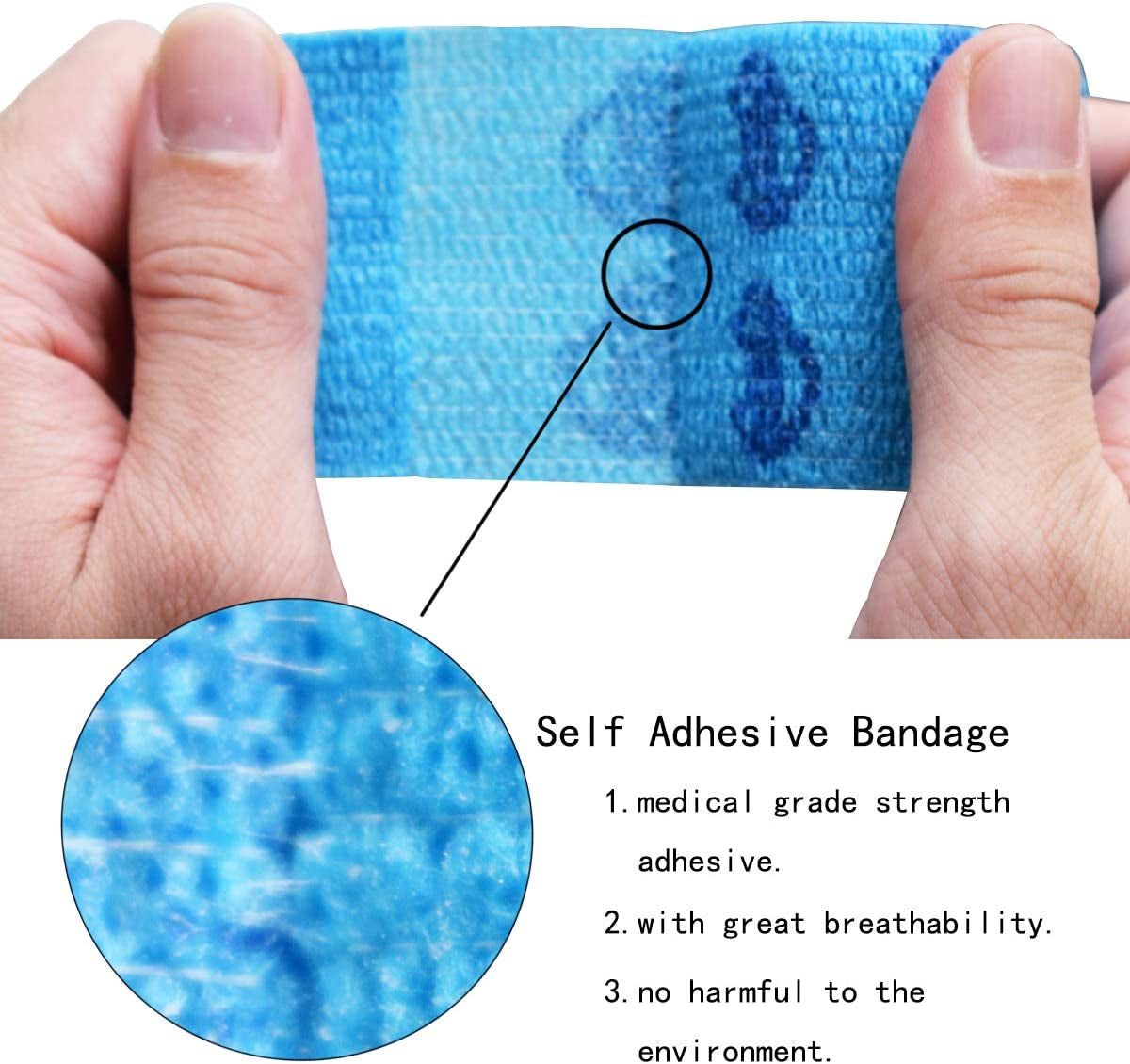 Stmandy Vet Tape Wrap, Wrap Bandage 2 Inch 6 Rolls,Adhesive Wrap Bandage for the Person or the Pets (Cat,Dogs,Horse and Other Animal) Who Was Injure or Have Wounds (Cartoon 6Pcs)