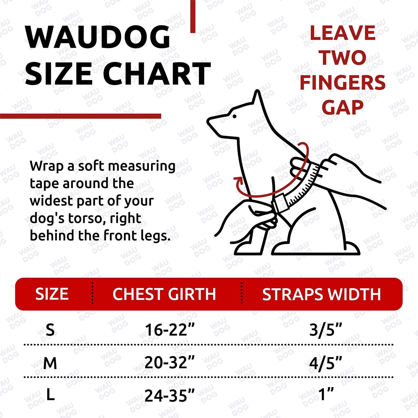 WAUDOG Waterproof Dog Harness Adjustable Dog Harness for Large Dogs Small and Medium Dogs Heavy Duty Dog Harness with Durable Metal Clasp and QR Dog Tag Boy & Girl Dog Harness Blue (24 35In)
